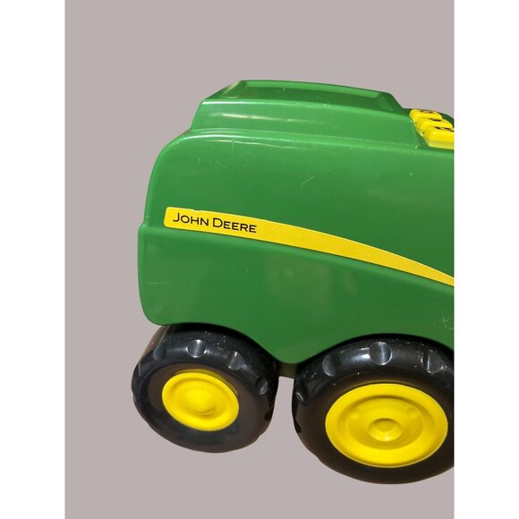 John Deere Green & Yellow Toy Combine Harvester With Rolling Wheels - Picture 7 of 11